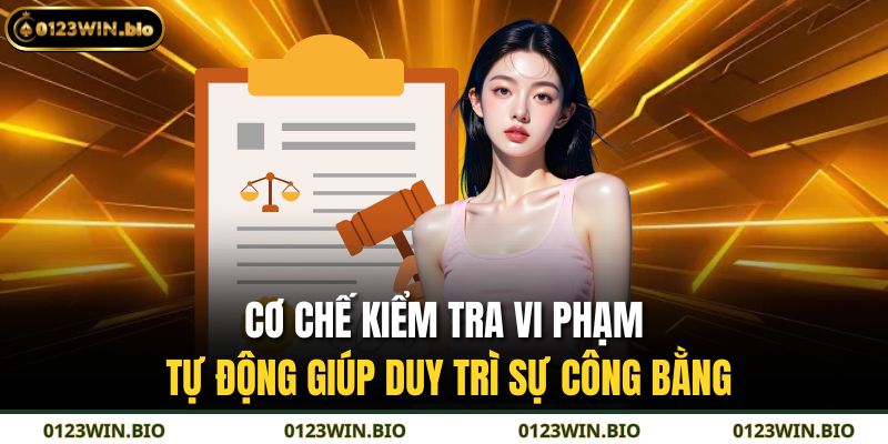 Điều Khoản Và Điều Kiện 0123WIN 2 Cơ chế kiểm tra vi phạm tự động giúp duy trì sự công bằng